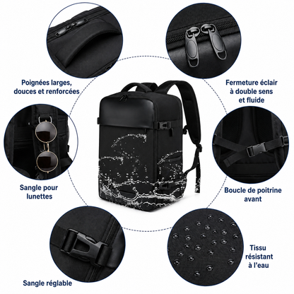 Sac à Dos Cabine Pèlerinage 40x20x25 - Compatible Avion